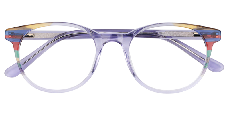 Round Light Purple Glasses | Zeelool Eyeglass Frames1