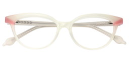 Lois Cat Eye Creamy White Glasses1