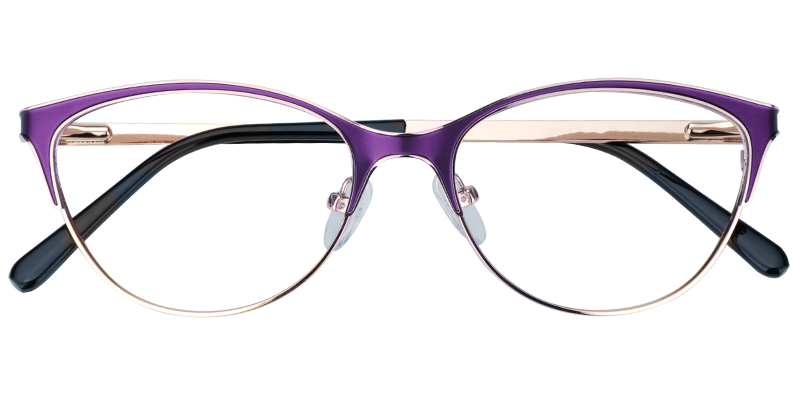 Browline Purple Glasses | Zeelool Eyewear1
