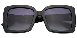 Damian Square Black Sunglasses1