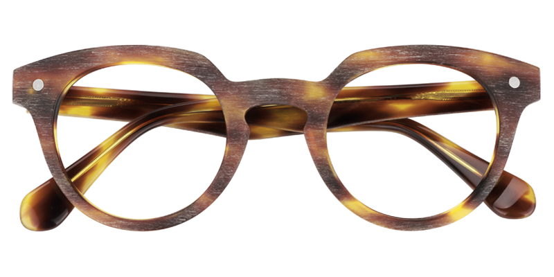 Round Burnt Umber Glasses | Zeelool Eyeglass Frames1