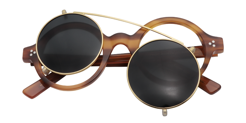 Clip-On Burnt Umber Sunglasses | Zeelool Sunglasses0