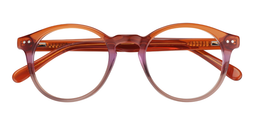 Kimberly Round Orange Glasses1
