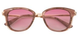 Aileen Square Red Floral Sunglasses1