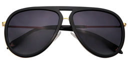 Tate Aviator Black Sunglasses1