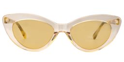 Alfreda Cat eye Beige Clear Sunglasses0
