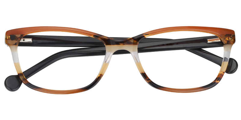 Rectangle Brown Glasses | Zeelool Prescription Glasses1
