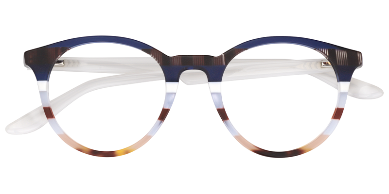Round Dark Blue Glasses | Zeelool Eyeglass Frames1