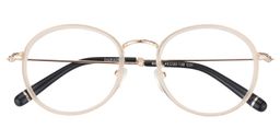 Tom Round Beige Glasses 1