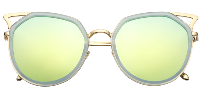 Cateye Green Sunglasses | Zeelool Sunglasses1