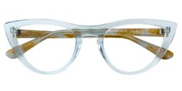 Allard Cat eye Blue Clear Glasses1