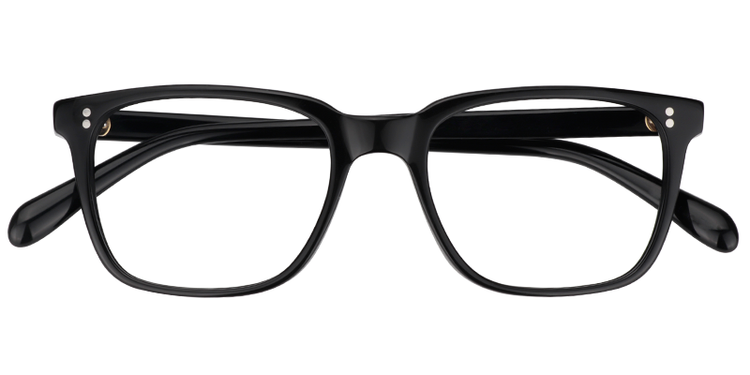 Lamont Rectangle Black Glasses