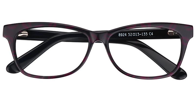 Rectangle Purple Tortoise Glasses1