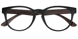 Wesley Round Black Glasses1