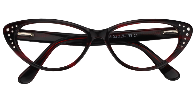 Cateye Red Glasses1