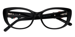 Audrey Cateye Black Glasses1