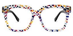 Xion Square Colorful-Point Glasses1