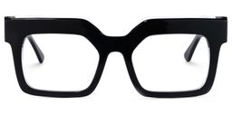 Rosado Rectangle Black Glasses0