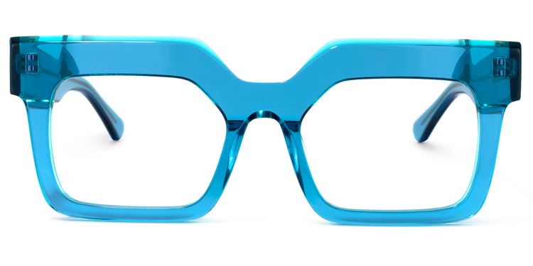 Rosado Rectangle Blue Glasses