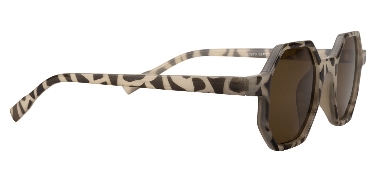 Geometric Light-Tortoise Sunglasses | Zeelool Sunglasses4