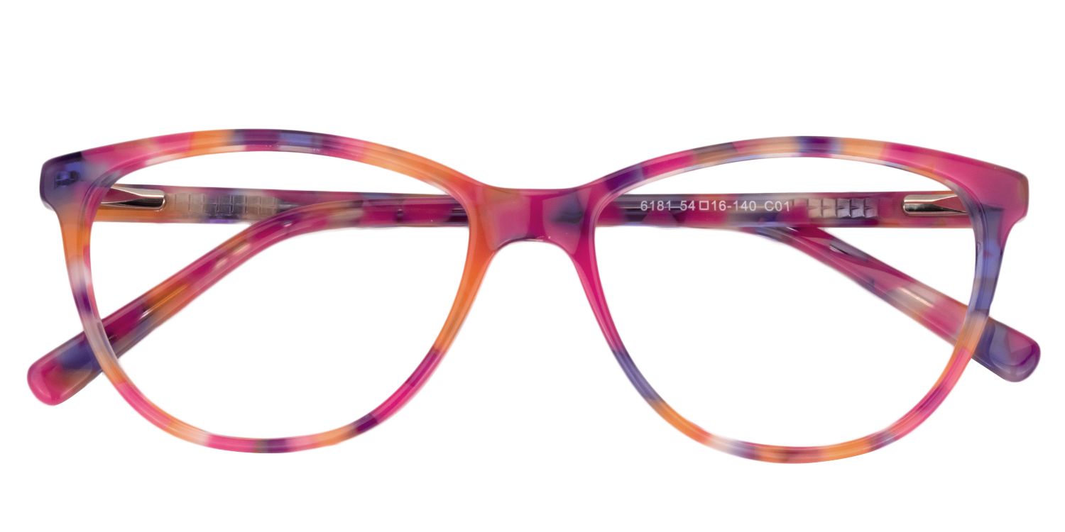 Oval Purple-Pattern Glasses | Zeelool Glasses1