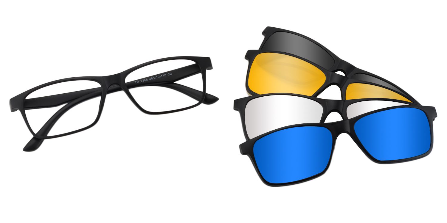 Rectangle Black Glasses | Zeelool Glasses0