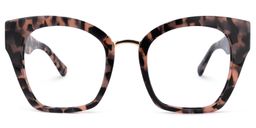 Denis Cat Eye Pink-Tortoise Glasses0