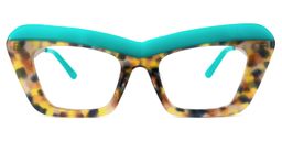 Notes Cateye Turquoise Glasses0