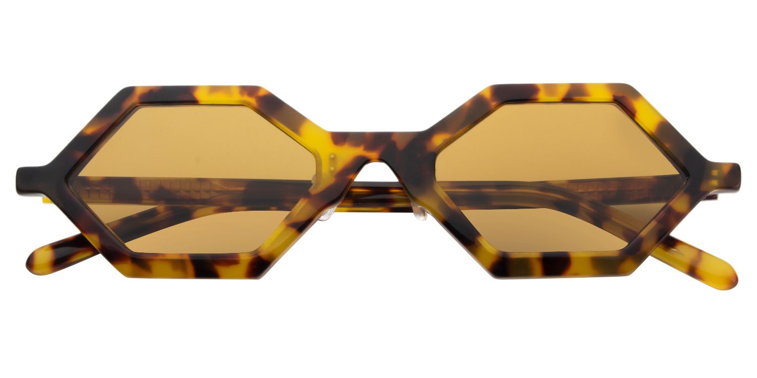 Geometric Yellow Tortoise Sunglasses | Zeelool Sunglasses1
