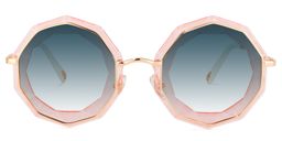 Princess Geometric Pink Sunglasses0