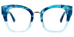 Denis Cat Eye Blue Glasses0