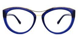 Carol Cateye Blue Glasses0