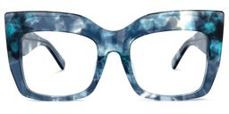 Charmaine Cat Eye Blue Glasses0
