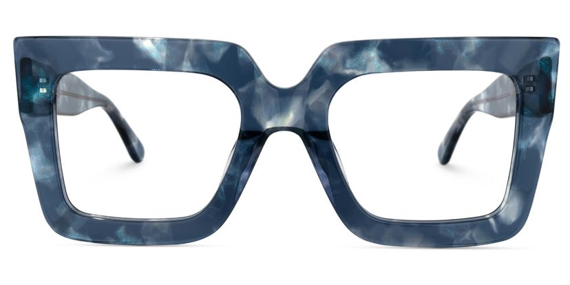 Brandon Square Dark-Blue Glasses