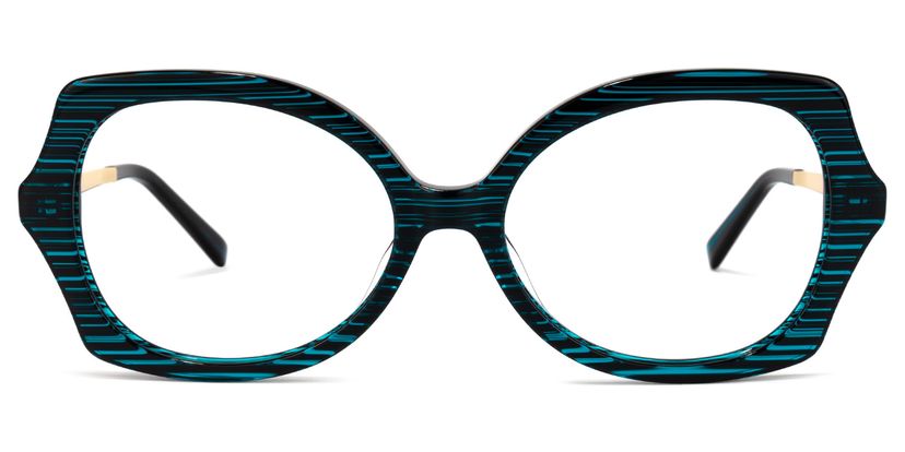 Sugarplum Geometric Blue Glasses