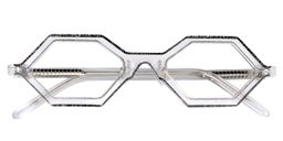 Caesar Geometric Black Glasses1