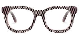 Crunch Square Black-Pink Glasses0