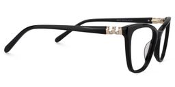 Caitlin Cat eye Black Glasses4