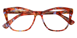 Alicia Cateye Red Pattern Glasses1