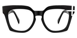 Max Square Black Glasses0