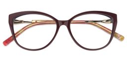 Callie Cat eye Dark Red Glasses1