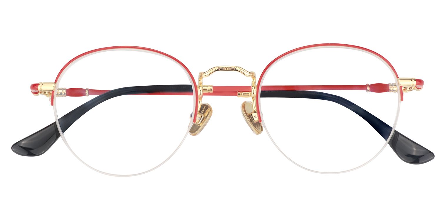 Round Red Glasses | Zeelool Glasses1