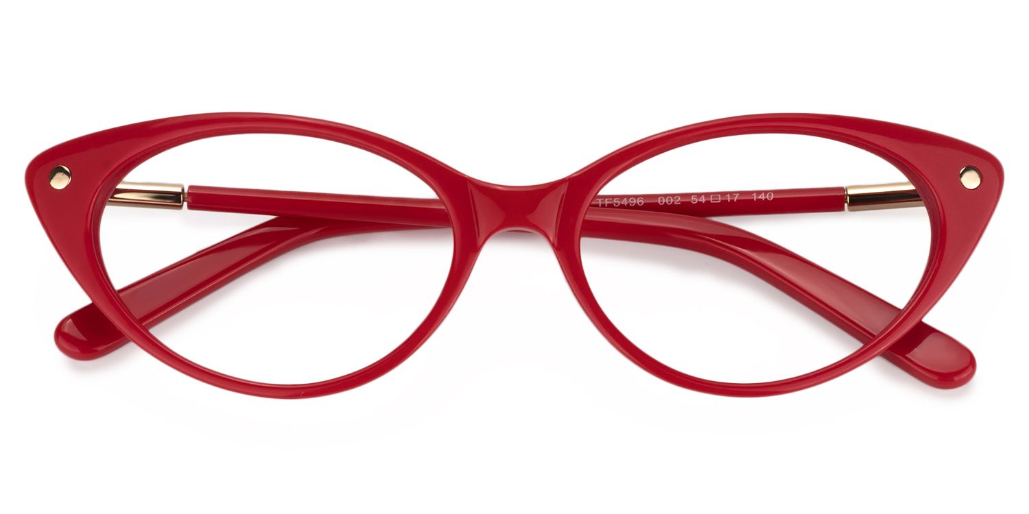 Cat eye Red Glasses | Zeelool Glasses1