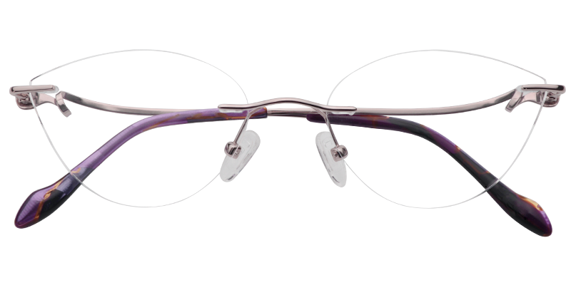 Cateye Purple Glasses | Zeelool Eyeglass Frames1