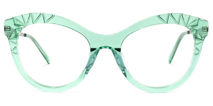 Mileva Cateye Light-Green Glasses