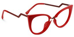 Jacqueline Red Cat eye Glasses2