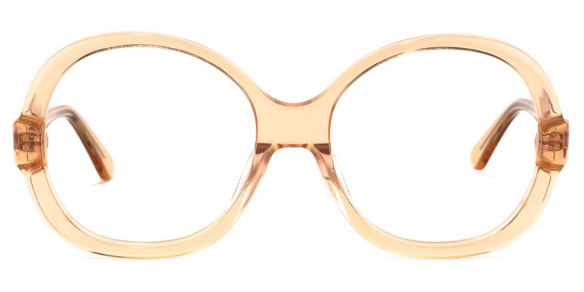 Bryan Round Orange Glasses