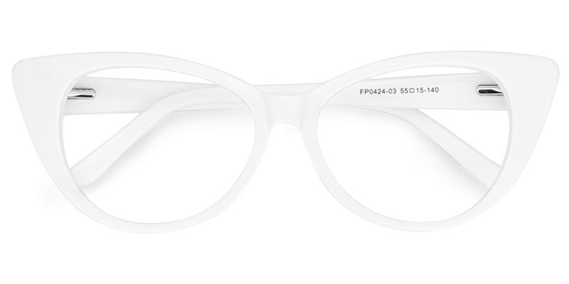 Cat Eye White Glasses | Zeelool Eyeglasses1
