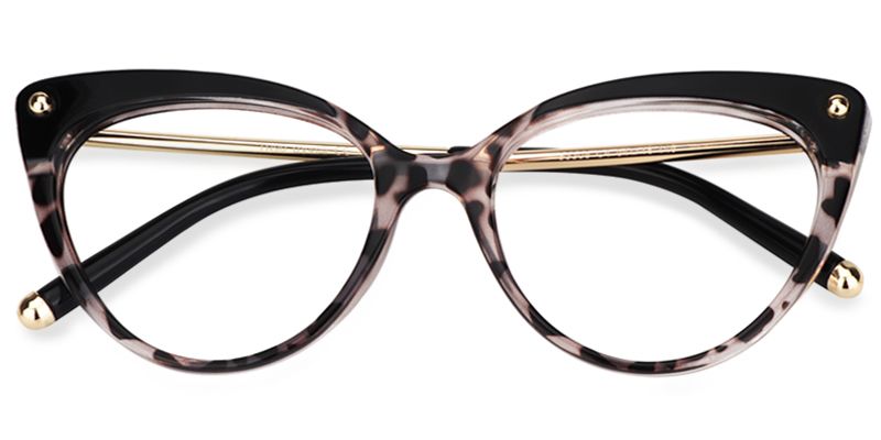 Cat Eye Tortoise&Clear Glasses2