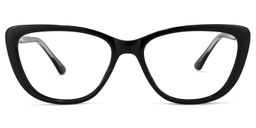 Qamar Cateye Black Glasses0